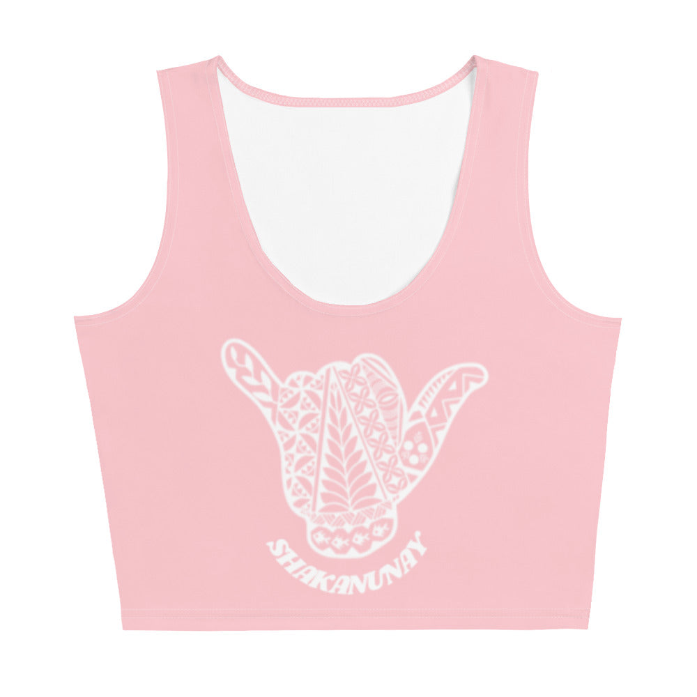 Kingdom of Tonga Tribal Pink Crop Tank