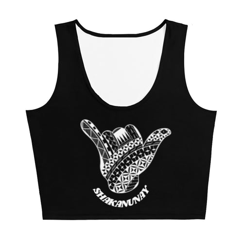 Kingdom of Tonga Tribal 2.0 Black Crop Tank