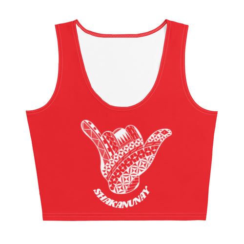 Kingdom of Tonga Tribal 2.0 Red Crop Tank