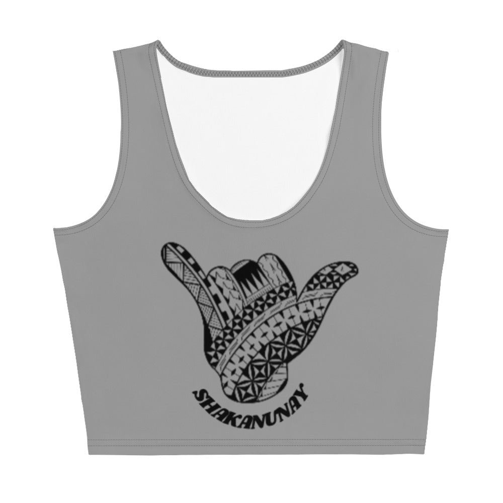 Kingdom of Tonga Tribal 2.0 Grey Crop Tank