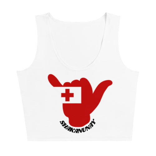 Tonga Crop Top Tank - White