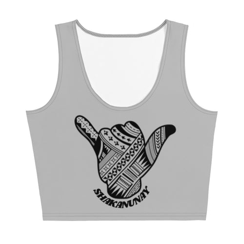 Samoa Tribal Crop Tank - Grey