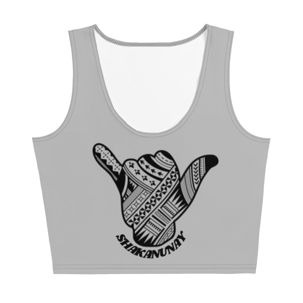 Samoa Tribal Crop Tank - Grey