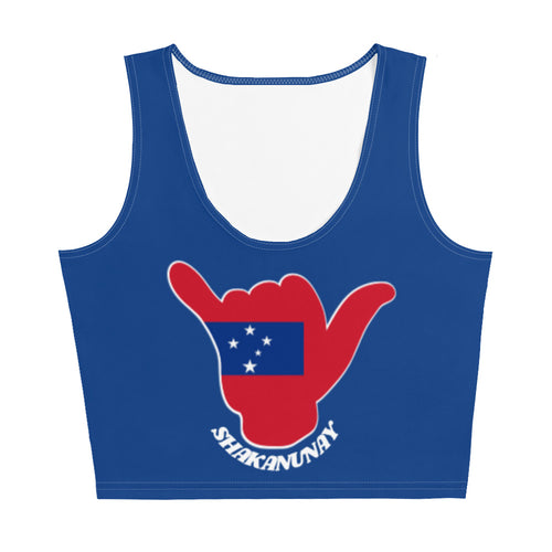 Samoa Crop Tank - Blue