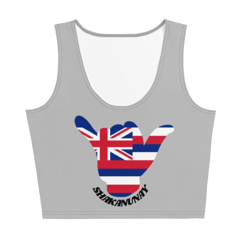 Hawai'i Crop Top Tank -Grey