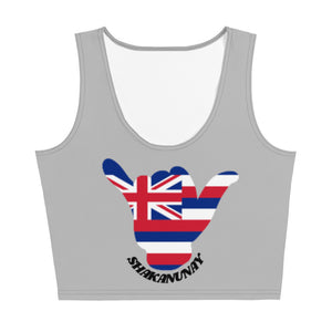 Hawai'i Crop Top Tank -Grey