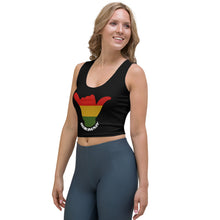 Load image into Gallery viewer, Rasta Shaka Crop Top Tank - Black