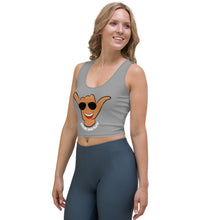 Load image into Gallery viewer, Braddah Shaka Grey Crop Tank