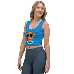 Braddah Shaka Blue Crop Tank
