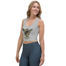 Load image into Gallery viewer, Camo Shaka Grey Crop Tank