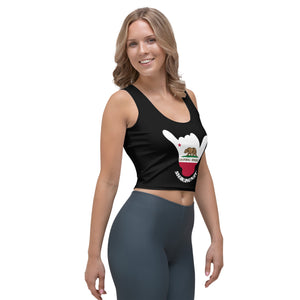 California Crop Top Tank Black