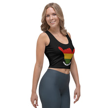 Load image into Gallery viewer, Rasta Shaka Crop Top Tank - Black