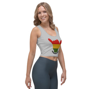 Rasta Shaka Crop Top Tank - Grey
