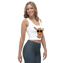Load image into Gallery viewer, Braddah Shaka White Crop Tank