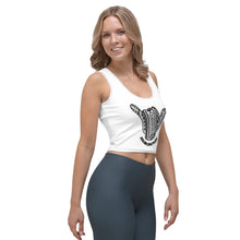 Load image into Gallery viewer, Hawai&#39;i Tribal White Crop Tank