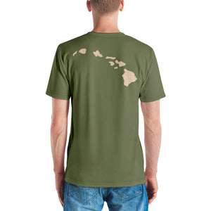 Camo Shaka Green T- Hawai'i Back