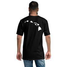Load image into Gallery viewer, Hawai&#39;i Flag Shaka Black T - Hawai&#39;i Back