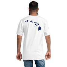 Load image into Gallery viewer, Hawai&#39;i Flag Shaka White T - Hawai&#39;i Back