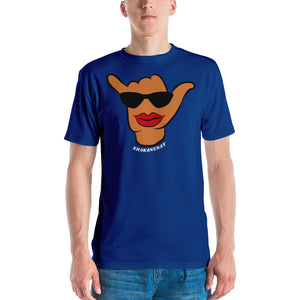 Wahine Shaka Blue T - Hawai'i Back