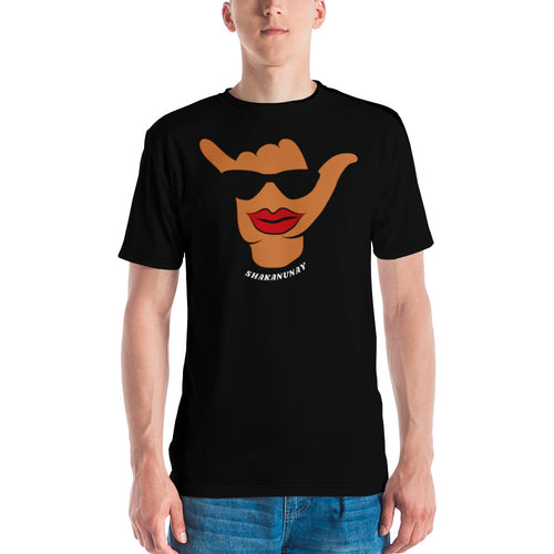 Wahine Shaka Black T
