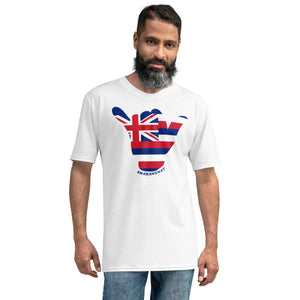 Hawai'i Flag Shaka White T - Hawai'i Back