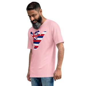 Hawai'i Flag Shaka Pink T - Hawai'i Back