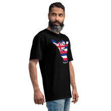 Load image into Gallery viewer, Hawai&#39;i Flag Shaka Black T - Hawai&#39;i Back