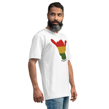 Load image into Gallery viewer, Rasta Shaka White T - Hawai&#39;i Back