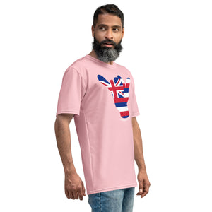 Hawai'i Flag Shaka Pink T - Hawai'i Back