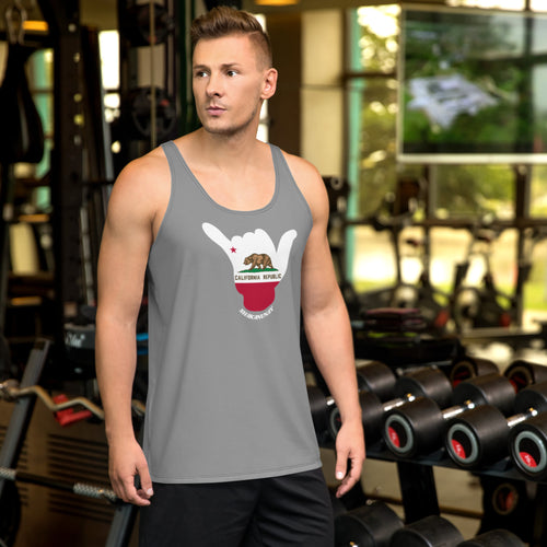California Shaka Grey Tank