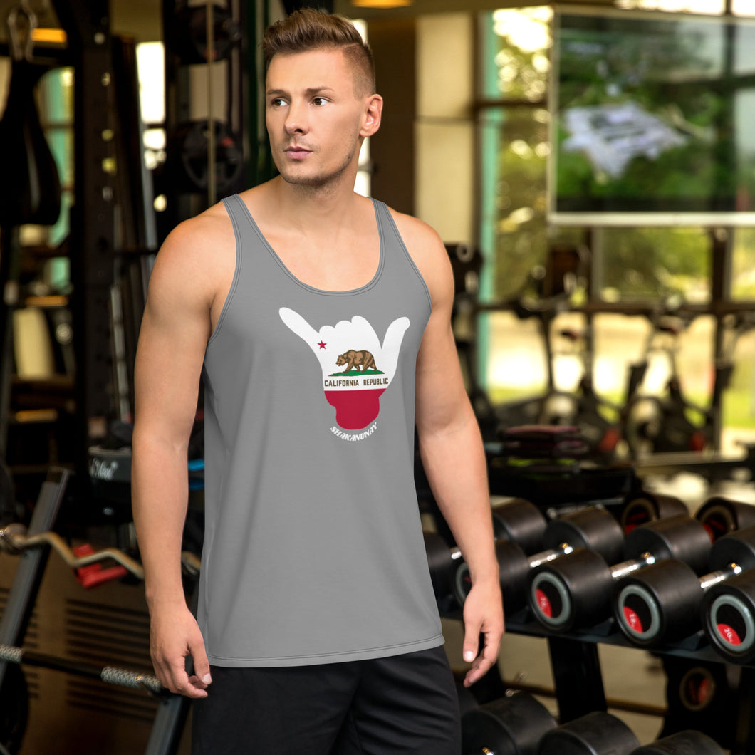 California Shaka Grey Tank