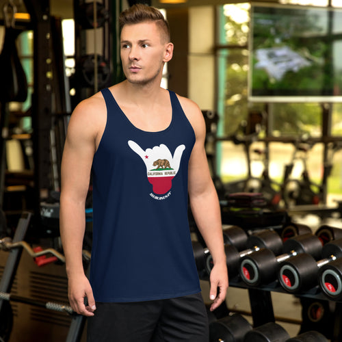 California Shaka Navy Tank