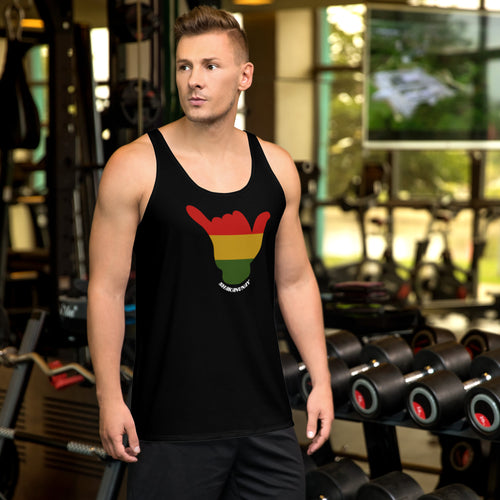 Rasta Shaka Black Tank