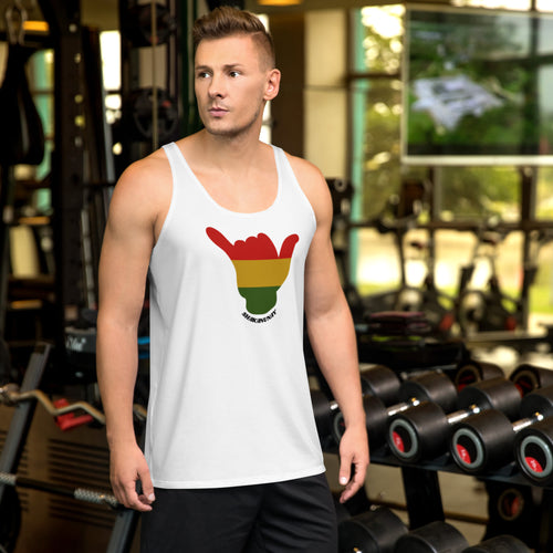 Rasta Shaka White Tank