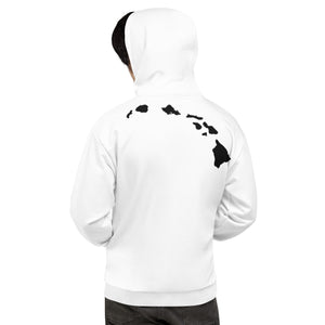 Wahine Shaka White Hoodie - Hawai'i Back