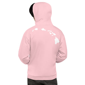 Hawai'i Flag Shaka Pink Hoodie - Hawai'i Back