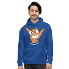 Load image into Gallery viewer, Cousin Shaka Blue Hoodie- Hawai&#39;i Back