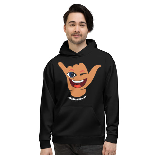 Wink Shaka Black Hoodie - Hawai'i Back