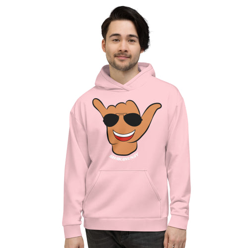 Braddah Shaka Pink Hoodie - Hawai'i Black