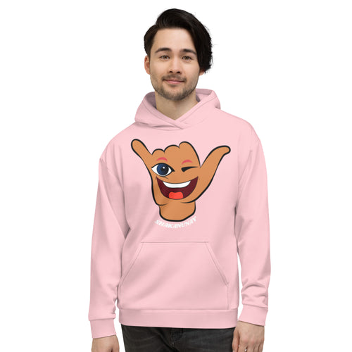 Wink Shaka Pink Hoodie - Hawai'i Back
