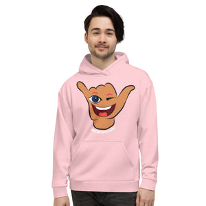 Wink Shaka Pink Hoodie - Hawai'i Back