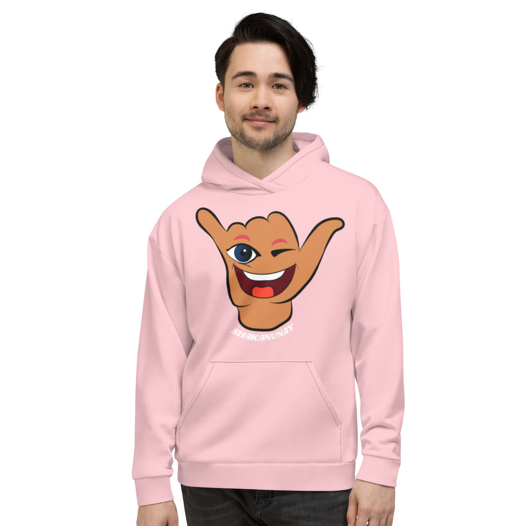 Wink Shaka Pink Hoodie - Hawai'i Back
