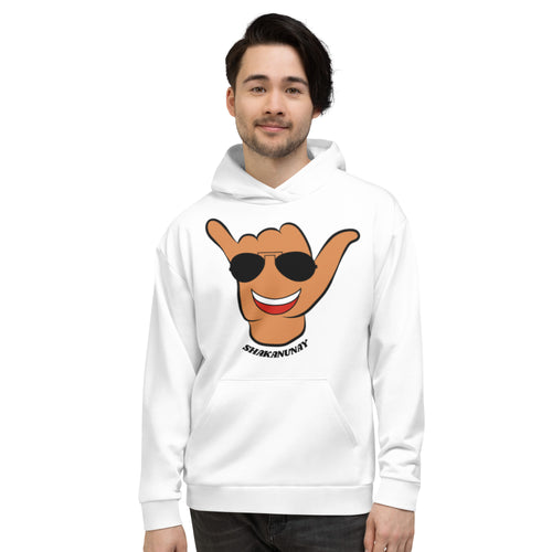 Braddah Shaka White Hoodie - Hawai'i Back