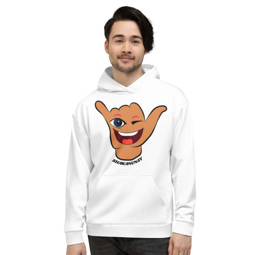 Wink Shaka White Hoodie - Hawai'i Back