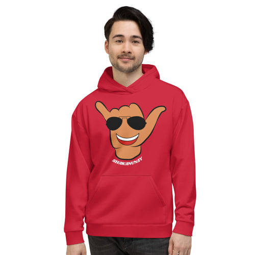 Braddah Shaka Red Hoodie - Hawai'i Back