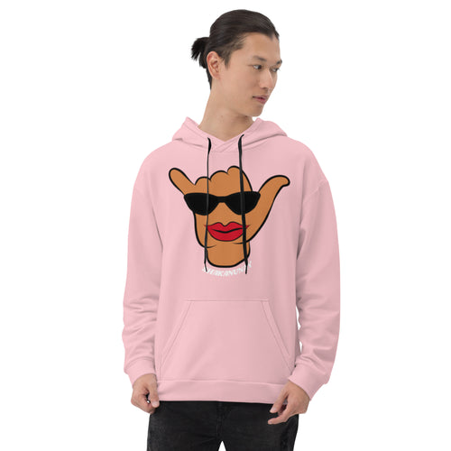 Wahine Shaka Pink Hoodie