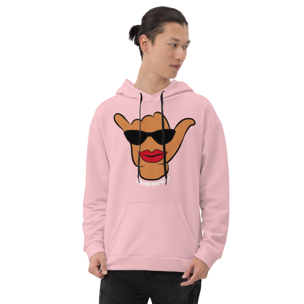 Wahine Shaka Pink Hoodie