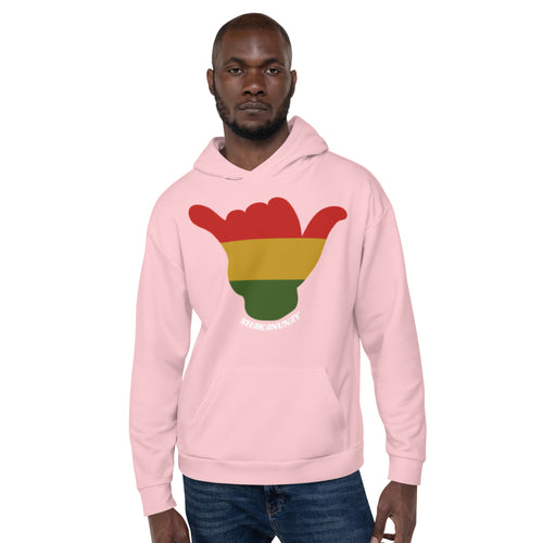 Rasta Shaka Pink Hoodie - Hawai'i Back