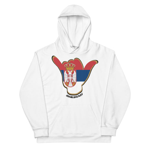 Serbia White Hoodie
