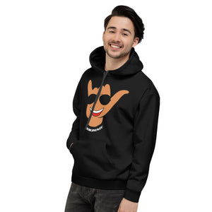 Braddah Shaka Black Hoodie - Hawai'i Black